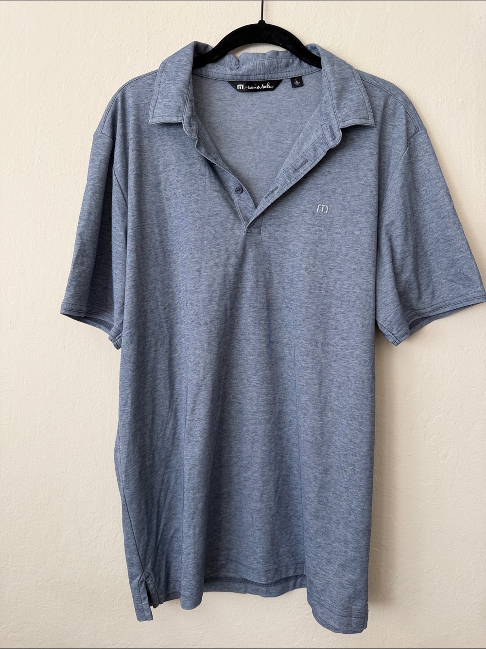 Travis Mathew Light Heather Blue Polo
